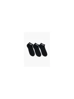 Adidas 3pk Black Trainer Socks 37-39
