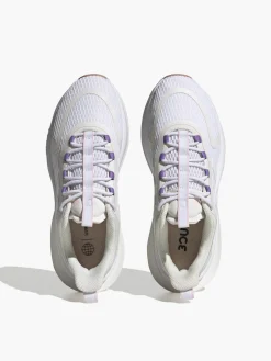 Adidas White Alphabounce + Lace-up Trainer