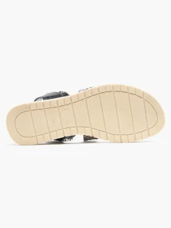 Beige Aztec Woven Strap Flat Sandal