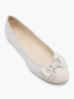 Beige Ballerina with Bow Detail
