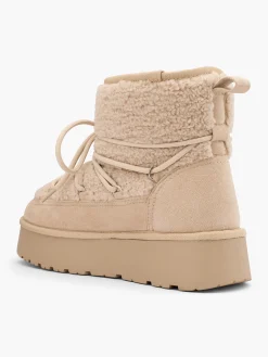 Beige Bourg Faux Fur Lined Platform Boot