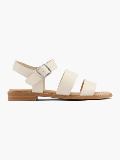 Beige Chunky Strapped Sandal with Ankle Strap