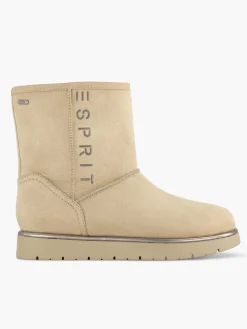 Beige Esprit Platform Warm Lined Ankle Boot