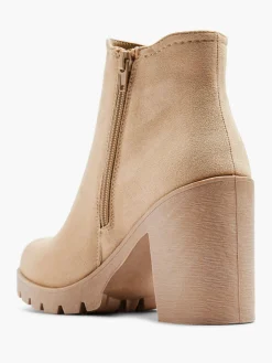 Beige Heeled Chelsea Boot
