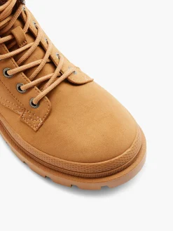 Beige Hiker Lace Up Boot