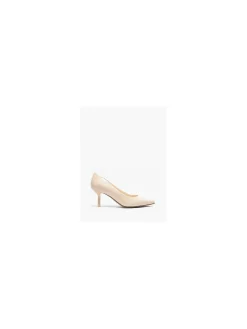 Beige Mid-heel Court Heel