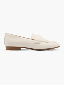 Beige Panel Detail Flat Loafer