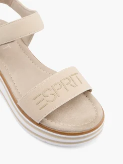 Beige Platform Sandal with Contrasting Sole