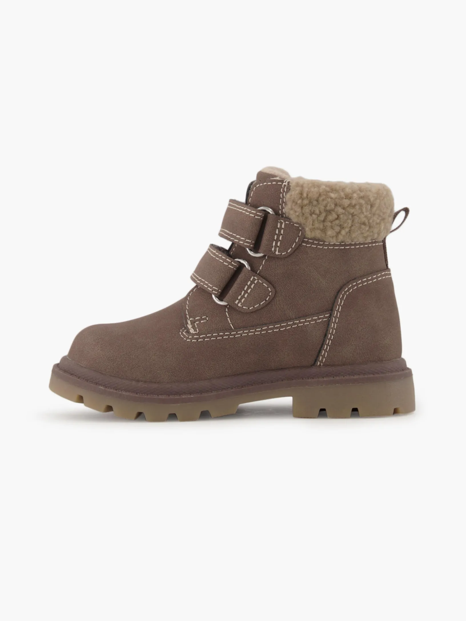 Bench Toddler Boy Fur Trim Twin Strap Boot