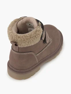 Bench Toddler Boy Fur Trim Twin Strap Boot