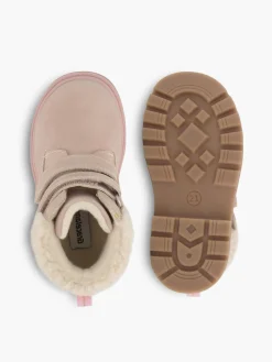 Bench Toddler Girl Fur Trim Twin Strap Boot