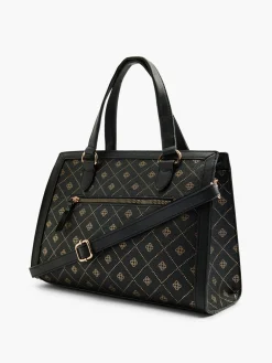 Black and Gold Monogram Handbag