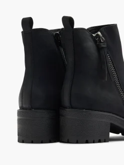 Black Ankle Boot with Tassel Zipper