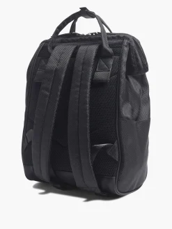 Black Backpack with Zipper Details