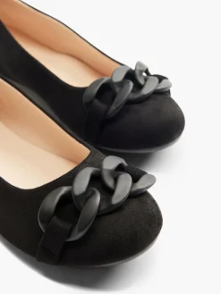 Black Ballerina with Matching Chain Detail