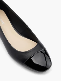 Black Ballerina with Patent Toe