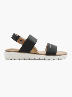 Black Bench Footbed Sandals