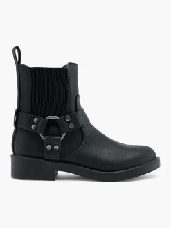 Black Biker Chelsea Boot