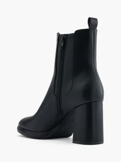 Black Block Heeled Chelsea Boot