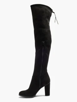 Black Block Heeled Long Leg Boot