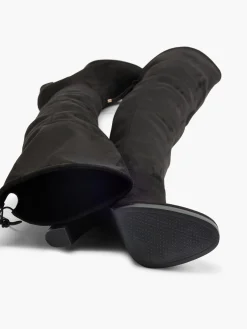 Black Block Heeled Long Leg Boot