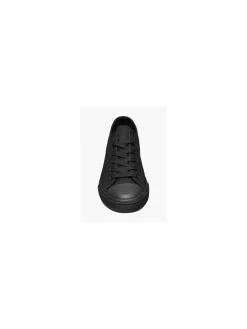 Black Canvas Lace-up Shoes