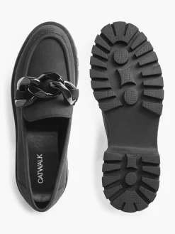 Black Chunky Chain Loafer