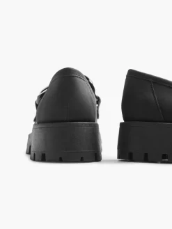 Black Chunky Chain Loafer