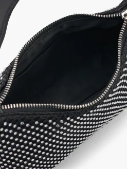 Black Clear Gem Trimmed Handbag