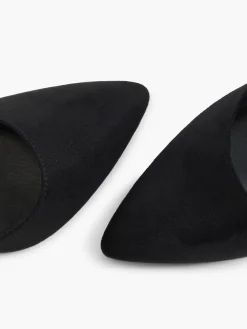 Black Elasticated Cross Over High Heel