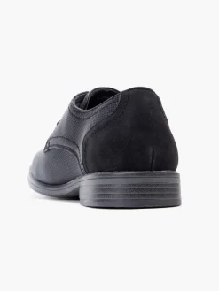 Black Embossed Formal Lace Up Shoes