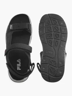 Black Fila Triple Strap Sandal