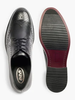 Black Formal Leather Lace-up Brogue