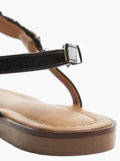 Black Gem Detail Sandals