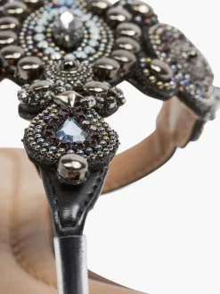 Black Gem Detail Sandals