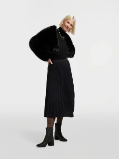 Black Glitter Block Heeled Boot