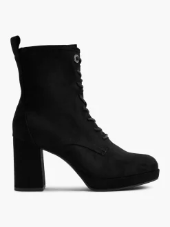 Black Heeled Lace Up Boot