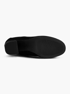 Black Heeled Lace Up Boot