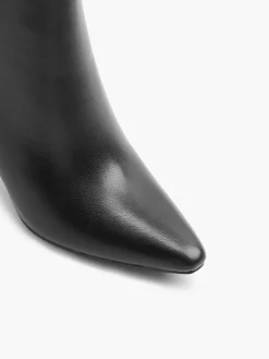 Black Heeled Pointed Toe Ankle Boot