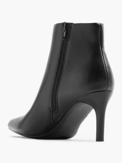 Black Heeled Pointed Toe Ankle Boot