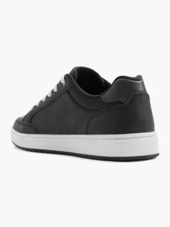 Black Lace Up Casual Trainers