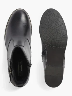 Black Leather Chelsea Boots