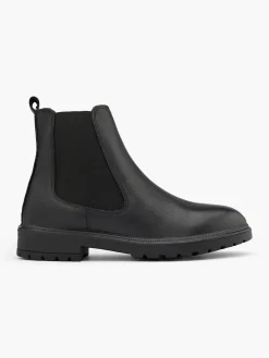 Black Leather Chelsea Boot