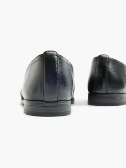 Black Leather Flat Loafer