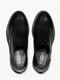 Black Leather Lace Up Brogues