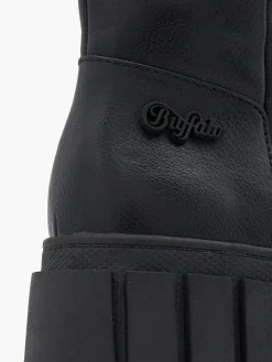 Black Long Leg Chunky Soled Boot