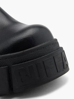 Black Long Leg Chunky Soled Boot