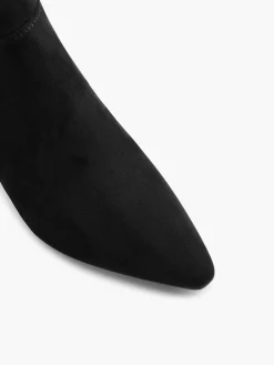 Black Long Leg Stiletto Heeled Boot