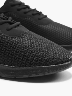 Black Low Lace Up Trainers