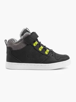 Black Midcut Velcro Kid's Trainer
